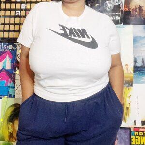 Nike white and black tee